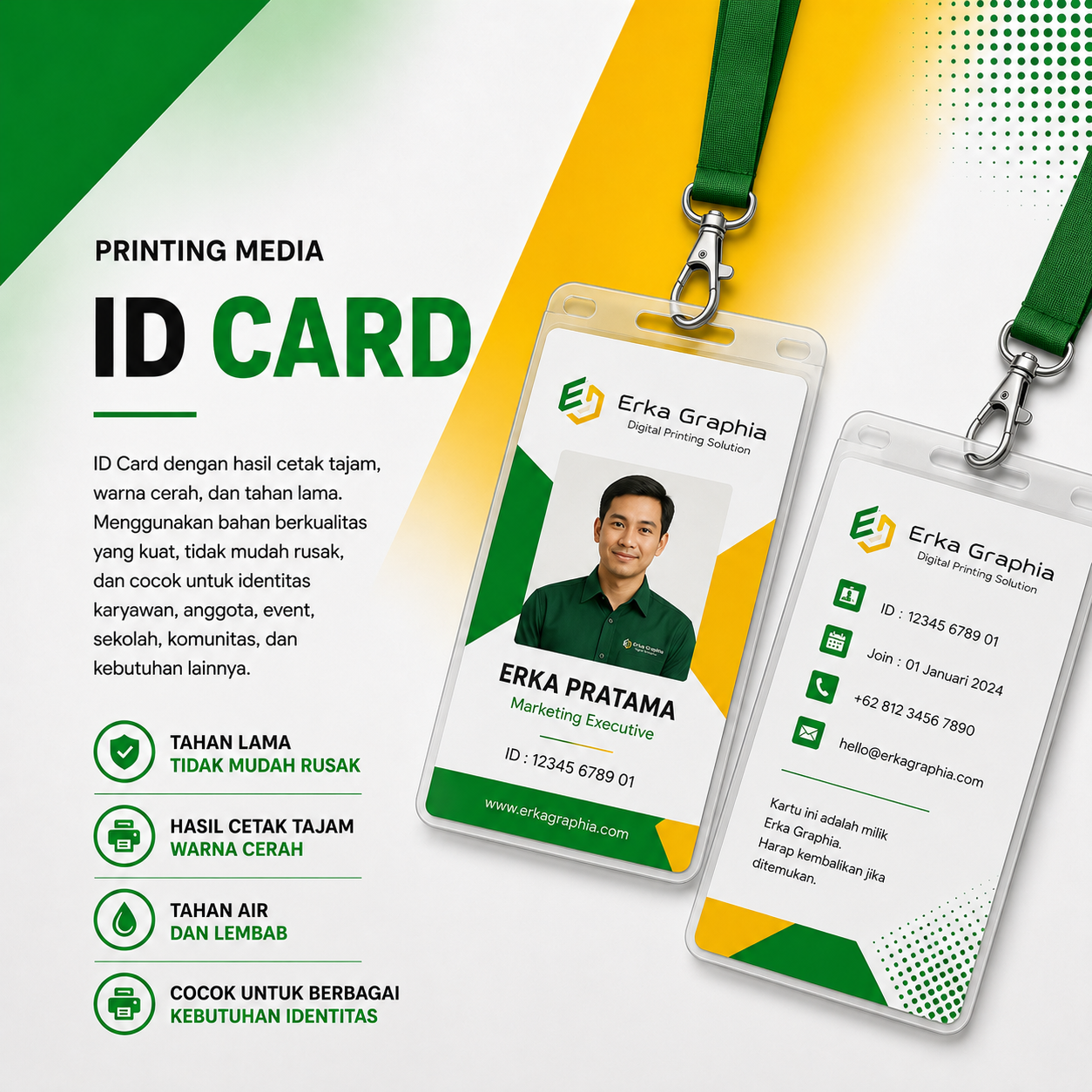 ID CARD FINISHING BAHAN ERKA
