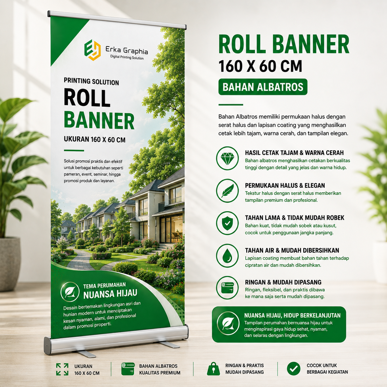 ROLL UP 60 x 160 cm + ALBATROS
